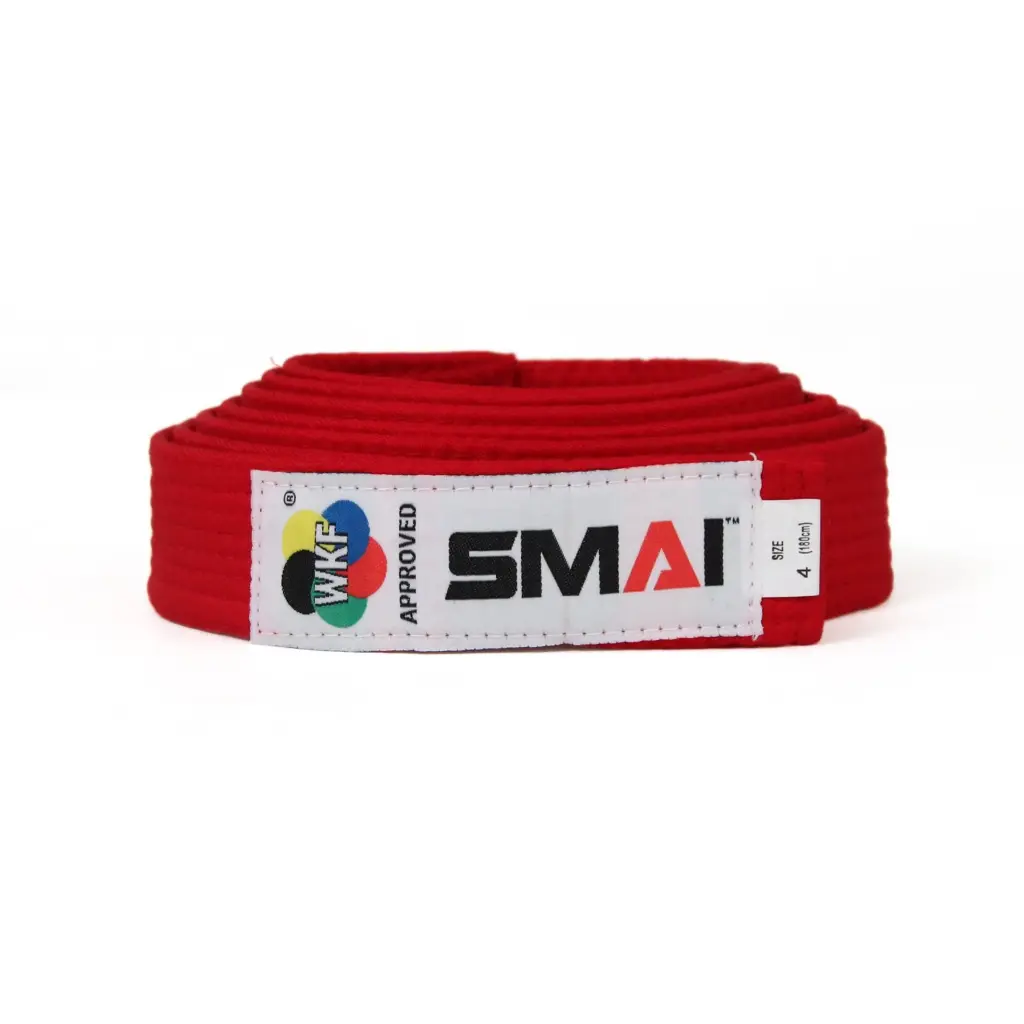 SMAI WKF APPROVED KUMITE RED BELT